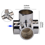 Maxbell Round Pipe Connector Sturdy Tube Mount for Display Stand Frame Clothes Rails 4 Way