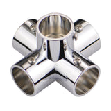 Maxbell Round Pipe Connector Sturdy Tube Mount for Display Stand Frame Clothes Rails 5 Way
