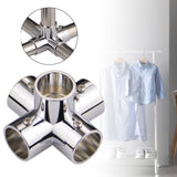 Maxbell Round Pipe Connector Sturdy Tube Mount for Display Stand Frame Clothes Rails 5 Way