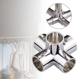 Maxbell Round Pipe Connector Sturdy Tube Mount for Display Stand Frame Clothes Rails 5 Way