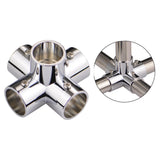 Maxbell Round Pipe Connector Sturdy Tube Mount for Display Stand Frame Clothes Rails 5 Way