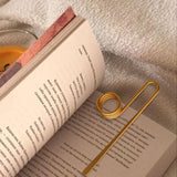 Maxbell Book Holder Rings Portable Lightweight Book Mark for Women, Men Lover Reader golden