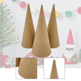 Maxbell 3x Paper Mache Cones DIY Christmas Tree Decoration for Halloween Decorations 15cm