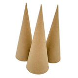 Maxbell 3x Paper Mache Cones DIY Christmas Tree Decoration for Halloween Decorations 25cm