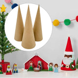 Maxbell 3x Paper Mache Cones DIY Christmas Tree Decoration for Halloween Decorations 25cm