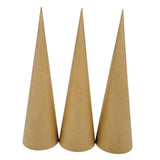 Maxbell 3x Paper Mache Cones DIY Christmas Tree Decoration for Halloween Decorations 35cm