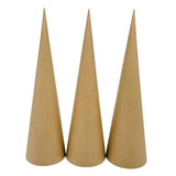 Maxbell 3x Paper Mache Cones DIY Christmas Tree Decoration for Halloween Decorations 35cm