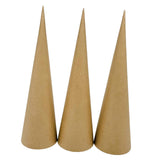 Maxbell 3x Paper Mache Cones DIY Christmas Tree Decoration for Halloween Decorations 35cm