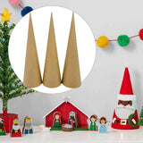 Maxbell 3x Paper Mache Cones DIY Christmas Tree Decoration for Halloween Decorations 35cm