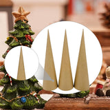 Maxbell 3x Paper Mache Cones DIY Christmas Tree Decoration for Halloween Decorations 35cm