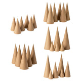 Maxbell 6Pcs Paper Mache Cones Christmas Tree Decoration for Party Hats Embellishing 15cm