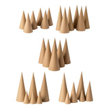 Maxbell 6Pcs Paper Mache Cones Christmas Tree Decoration for Party Hats Embellishing 15cm