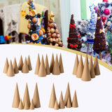 Maxbell 6Pcs Paper Mache Cones Christmas Tree Decoration for Party Hats Embellishing 15cm