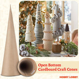 Maxbell 6Pcs Paper Mache Cones Christmas Tree Decoration for Party Hats Embellishing 15cm