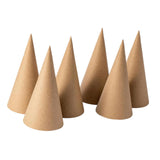 Maxbell 6Pcs Paper Mache Cones Christmas Tree Decoration for Party Hats Embellishing 15cm