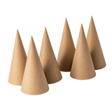 Maxbell 6Pcs Paper Mache Cones Christmas Tree Decoration for Party Hats Embellishing 15cm