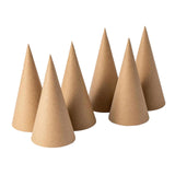 Maxbell 6Pcs Paper Mache Cones Christmas Tree Decoration for Party Hats Embellishing 15cm