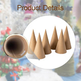 Maxbell 6Pcs Paper Mache Cones Christmas Tree Decoration for Party Hats Embellishing 15cm