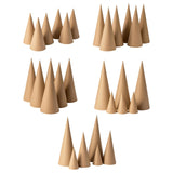 Maxbell 6Pcs Paper Mache Cones Christmas Tree Decoration for Party Hats Embellishing 15cm