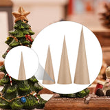 Maxbell 3x Paper Mache Cones DIY Christmas Tree Decoration for Halloween Decorations 15cm 25cm 35cm
