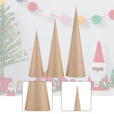 Maxbell 3x Paper Mache Cones DIY Christmas Tree Decoration for Halloween Decorations 15cm 25cm 35cm