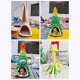 Maxbell 6Pcs Paper Mache Cones Christmas Tree Decoration for Party Hats Embellishing 25cm