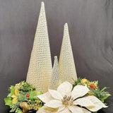 Maxbell 6Pcs Paper Mache Cones Christmas Tree Decoration for Party Hats Embellishing 25cm