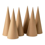 Maxbell 6Pcs Paper Mache Cones Christmas Tree Decoration for Party Hats Embellishing 25cm