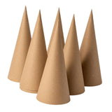 Maxbell 6Pcs Paper Mache Cones Christmas Tree Decoration for Party Hats Embellishing 35cm