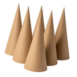 Maxbell 6Pcs Paper Mache Cones Christmas Tree Decoration for Party Hats Embellishing 35cm