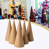 Maxbell 6Pcs Paper Mache Cones Christmas Tree Decoration for Party Hats Embellishing 35cm