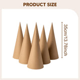 Maxbell 6Pcs Paper Mache Cones Christmas Tree Decoration for Party Hats Embellishing 35cm