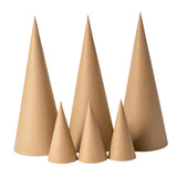 Maxbell 6Pcs Paper Mache Cones Christmas Tree Decoration for Party Hats Embellishing 15cm 35cm