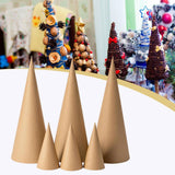 Maxbell 6Pcs Paper Mache Cones Christmas Tree Decoration for Party Hats Embellishing 15cm 35cm