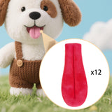 Maxbell 12Pcs DIY Tongue Accessories for Stuffed Animals Versatile Lightweight Funny Red