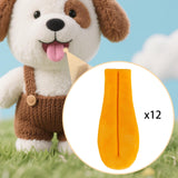 Maxbell 12Pcs DIY Tongue Accessories for Stuffed Animals Versatile Lightweight Funny Orange