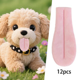Maxbell 12Pcs DIY Tongue Accessories for Stuffed Animals Versatile Lightweight Funny Pink