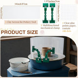 Maxbell Clay Screen for Pottery Tool DIY Protective Splash Protection Pottery Shield green clips