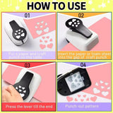Maxbell Paper Punch Shape Small Paper Art Hole Punch for Greeting Cards DIY Handmade Heart