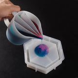 Maxbell Split Cup Reusable Paint Supplies 17oz Color Mixing Cups for Drawing Pouring 4 Channel Dividers