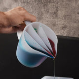 Maxbell Split Cup Reusable Paint Supplies 17oz Color Mixing Cups for Drawing Pouring 4 Channel Dividers