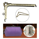 Maxbell 7 Shaped Metal Purse Frame Sturdy Retro Bag Sewing Kiss Lock Clasp Bag Frame 12.5cm