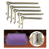 Maxbell 7 Shaped Metal Purse Frame Sturdy Retro Bag Sewing Kiss Lock Clasp Bag Frame 12.5cm
