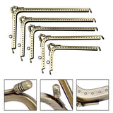 Maxbell 7 Shaped Metal Purse Frame Sturdy Retro Bag Sewing Kiss Lock Clasp Bag Frame 12.5cm