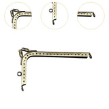 Maxbell 7 Shaped Metal Purse Frame Sturdy Retro Bag Sewing Kiss Lock Clasp Bag Frame 12.5cm
