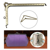 Maxbell 7 Shaped Metal Purse Frame Sturdy Retro Bag Sewing Kiss Lock Clasp Bag Frame 14.5cm