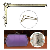 Maxbell 7 Shaped Metal Purse Frame Sturdy Retro Bag Sewing Kiss Lock Clasp Bag Frame 15.5cm