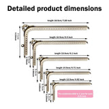 Maxbell 7 Shaped Metal Purse Frame Sturdy Retro Bag Sewing Kiss Lock Clasp Bag Frame 15.5cm