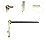 Maxbell 7 Shaped Metal Purse Frame Sturdy Retro Bag Sewing Kiss Lock Clasp Bag Frame 15.5cm