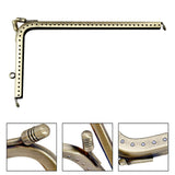 Maxbell 7 Shaped Metal Purse Frame Sturdy Retro Bag Sewing Kiss Lock Clasp Bag Frame 18.5cm